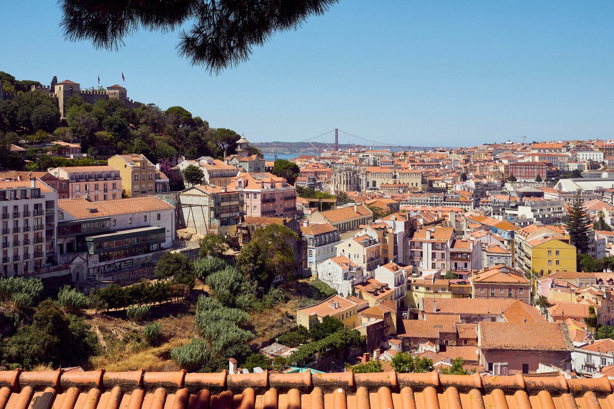 View from the Miradouro da Graca over the roofs of Lisbon